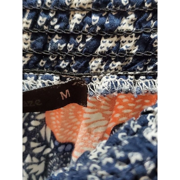 Hazel Hazel Hazel Women's Blue Floral 100% Rayon A-Line Casual Long Skirt Size M - Picture 6 of 10